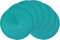 AHHFSMEI Runde geflochtene Platzsets, 38,1 cm, runde Tischsets für Esstische, natürlich gewebt, hitzebeständig, 6 Stück (Türkis)