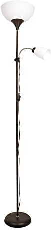 Bel Air Home - Varese Stehleuchte aus Metall - 178 cm - mit 1xE27 und 1xE14 Lampenfassung für eine elegante Beleuchtung und eine gemütliche Atmosphäre im Wohnzimmer (GLÜHBIRNE NICHT ENTHALTEN) (braun)
