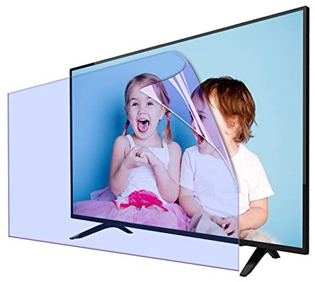 JANEFLY 42-65 Zoll Anti-Glare-TV-Displayschutz, Matter Film mit Anti-Blaulichtfilter Antireflexion Anti Filgerprint Anti-Kratz-Folie / 55in 1221x689mm