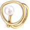 ZAGZIG 925 Silber Runde Perle Geometrische Party Schmuck Für Frauen Hochzeit Französische Eleganz Und Einfachheit Mode Einstellbare Ring Geschenk