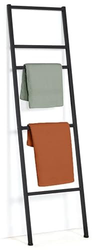 IDMarket - Portasciugamani scala 5 livelli Dallas metallo Nero Design Industriale