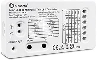 GLEDOPTO 5-in-1 Zigbee Mini RGBCCT RGBW Dimmer LED Controller DC5-24V IP20 Gateway APP Sprach RF Fernbedienung