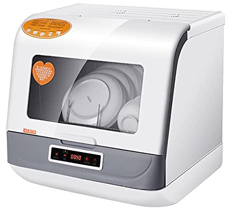 Lavastoviglie da Tavolo da 1200 W Mini lavastoviglie Portatile autoportante con 6 coperti Display LED ad Alta Temperatura 75 ℃ 5 Lavaggi Divertenti