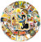 Bric Dodo 50 Stück Ägypten Aufkleber Wasserflaschen Laptop Telefon Gitarre Skateboard Computer Koffer Fahrrad Egypt Vinyl Stickers Wasserdicht Ästhetisch Aufkleber für Jugendliche Kinder Erwachsene