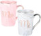 Kaffeetassen Tassen, Mr und Mrs Tassen Set, Geschenke für Paare Weihnachten, Verlobung Hochzeit Brautdusche Braut Bräutigam werden Jungvermählten Jubiläum, Hochzeitstag