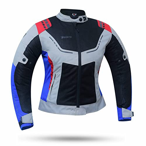 DEGEND BREEZE LADY | Chaqueta Moto Mujer para Verano con Protectores PU + Forro Impermeable Desmontable | Homologada - Multicolor, L