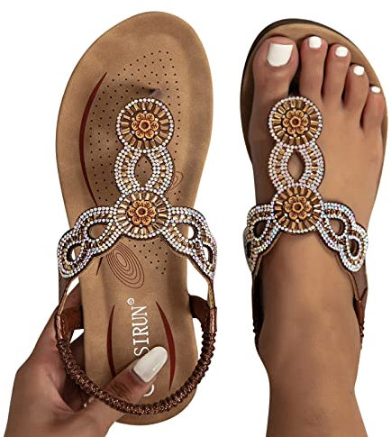 Fulidngzg Orthopädische Schuhe Damen Torthopädische Weite H Sandaletten mit Fussbett Badeschuhe Rollingsoft Elegant Sandalen Weich Comfort Fersensporn Sommer Outdoor Pantoletten Sommerschuhe