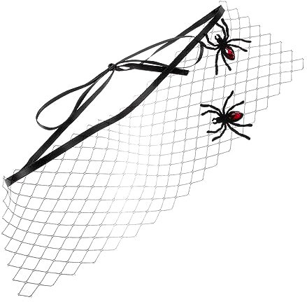 minkissy Masque De Bal Masqué Pour Femme Avec Détails Araignées Et Décor Résine Pour Halloween Et Soirées Costumées