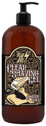 HEY JOE! - Gel de Afeitar Hombre | Clear Shaving Gel Classic Gold XXL | Definición y Cuidado Completo para Hombres - Con Aloe Vera y Pro-Vitamina B5 - Capacidad 1000 ml