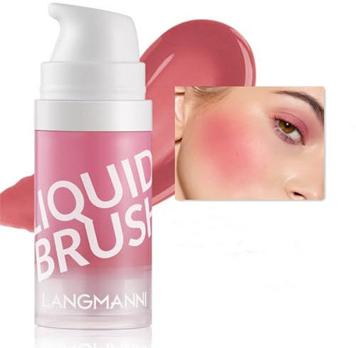 Flüssiges Rouge, Creme-Rouge, leichtes, langanhaltendes, wischfestes, natürlich aussehendes, atmungsaktives Gefühl, taufrisches Finish, hautfarbenes Rouge-Makeup in einem einfachen Schritt (#07)