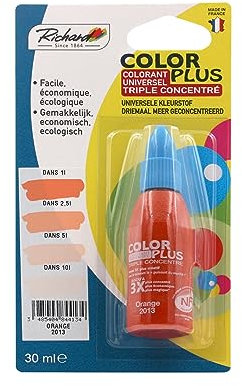 Générique Colorant Universel TRIPLE CONCENTRE Pour peinture jusqu'a 10 Litres - 30ml – Made in France - ORANGE - 2013