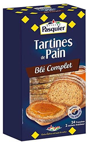 BRIOCHE PASQUIER - Tartines De Pain Au Blé Complet 240G - Quatre Articles