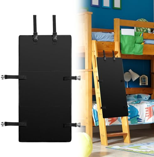 Boostree Bunk Bed Ladder Cover, Ladder Pad, Ladder Guard, Ladder Lock, Prevent Kids from Climbing Ladders, Suitable for Bunk Bed Stairs, Attic Stairs, Swimming Pool Stairs - Black