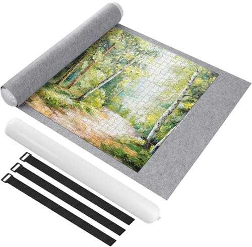Ainiv Puzzlematte, Puzzle Matte Roll, Tragbare Puzzles Mat, Puzzleunterlage Puzzlematte, Teppich für bis zu 1500 Teile, Praktisches Zubehör zur Aufbewahrung von Puzzles, Rolle Matte Puzzle, Jigsaw Mat