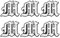 PATIKIL Antiguas Letras de Hierro en Parches, 6 Piezas de Apliques Bordados para Coser o Planchar en Ropa, Mochilas, Sombreros, Chaquetas, Camisetas, Letra M