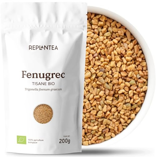 FENUGREC TISANE BIO 200g (100 Tasses) | Tisane Fenugrec Bio, Graines de Fenugrec, Infusion de Fenugrec REPLANTEA