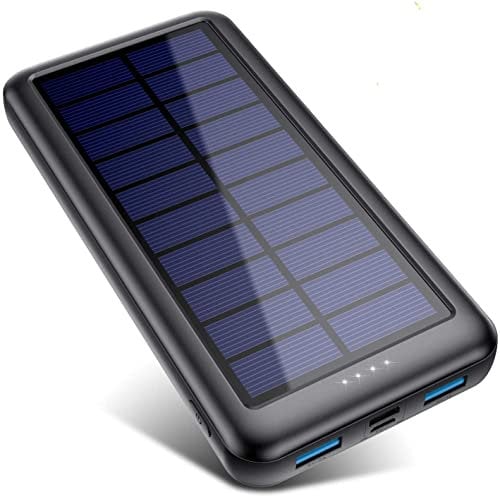 Feob Power Bank Solare 26800mAh, 3 Ingresso e 2 Uscite Caricabatterie Solare Portatile Grande Capacità Caricatore Solare Batteria Esterna con USB C Entrata per iPhone 15/14/13 Pro Max Samsung ecc
