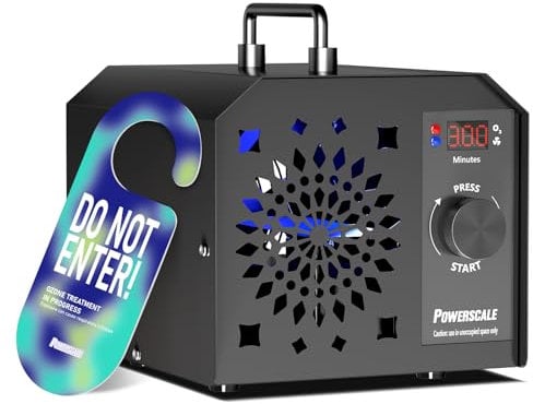 PowerScale Generatore di ozono 75,000 mg/h OZB1, generatore di ozono auto, modalità automatica, generatore di ozono, eliminazione degli odori, purificatore d'aria ozono, rimozione di batteri e muffe