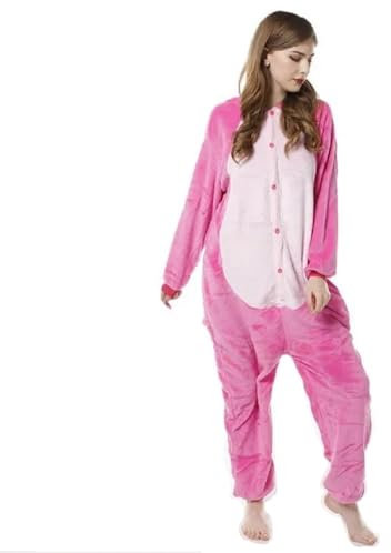 Tutina intera unisex per bambini, costume da cosplay, regalo per ragazze e ragazzi, rosa, 140