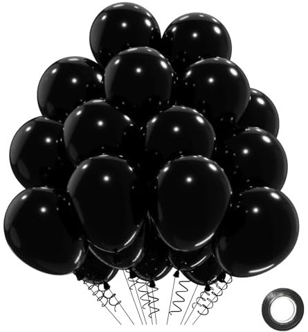 schwarze luftballons 31 Stück schwarze ballons happy birthday, Schwarz luftballons geburtstag, Helium Ballons schwarz Hochzeit Party Casino Deko Halloween geburtstagsdeko, 12 Zoll Latexballons
