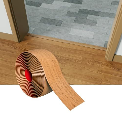 Profilé de transition épais, autocollant, pour relier les espaces du sol, seuil de tapis, carrelage (marron poire, 1 m)