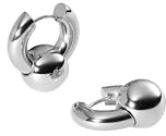 Purelei® Orbit Ohrringe – Wandelbare Creolen mit abnehmbaren Kugelanhängern – Edelstahl 18K vergoldet – 20 mm – Statement Schmuck für Damen – Gold/Silber/Roségold (Silver)