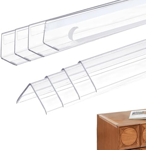 AHANDMAKER 14 Pcs Clear Wall Corner Protector, Self-Adhesive Edge Protector Corner Guard for Wall Door Frame Cabinet Baseboard, Table, Stair, 15.75x11.6 Inch