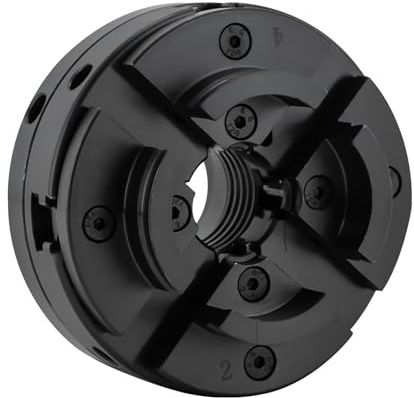 Drechselfutter M33 x 3.5mm, Spannfutter Drechselbank Selbstzentrierend Vierbackenfutter Set, 4-Backenfutter Drehfutter Chuck Drehbankfutter Klemmbereich 39–76mm für Drehbänke