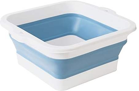 Renchey Baignoire de Pieds | Bassin de Pied - Taille Pliable Antidérapante à 168 Pastilles de Massage pour Utilisateurs Maison Voiture Nettoyage