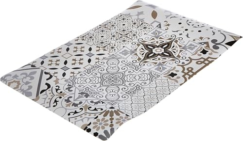 Décorline Set de Table 30 X 44 CM PVC Imprime Taormina Gris (Lot de 6)