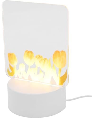 ORFOFE Beleuchtetes LED Memoboard aus Acryl, Whiteboard mit Nachtlichtfunktion für Office und Café, abwischbare Schreibtafel mit minimalistischer Optik
