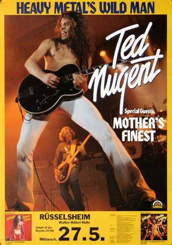 Ted Nugent - Scream Dream, Rüsselsheim 1980 » Konzertplakat/Premium Poster | Live Konzert Veranstaltung | DIN A1 «