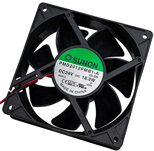 Sunon Ventilateur 120 x 120 x 38 mm PMD2412PMB1A DC 24 V 4200 TR/Min 54 dBA Roulement à Billes