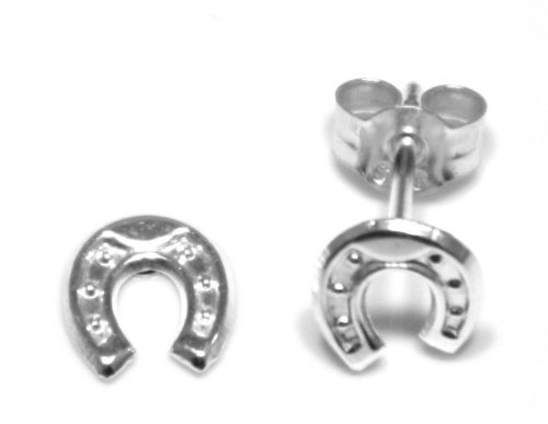 Arranview Jewellery Pendientes de tuerca de plata con forma de, Plata de ley, Sin piedra preciosa