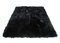Naturasan Designer Öko Schaffell Lammfell Teppich, Hochflor, Langflor, Retro, Flokati Schaffellteppich (160x230, Schwarz)