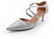 Fashion Thirsty Womens Court Shoes Ankle Strap Low Kitten Heel Shoes Ladies Comfort Plus Large Size Wedding Evening Party Classic Work Shoes Silver Glitter