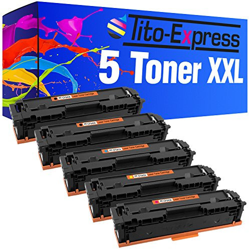 Tito-Express 5 Toner für HP CF540A-CF543A Color Laserjet Pro M 254 DNW MFP M 281 FW 281 FDW