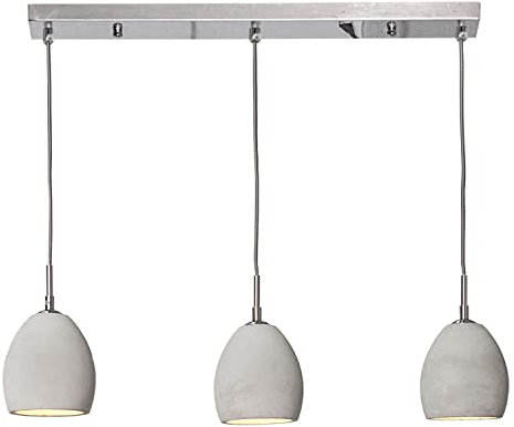 Licht-Erlebnisse Wohnzimmer Beleuchtung Modern Designerleuchte E14 3-flammig Schirme aus Beton Hängelampe Esstisch