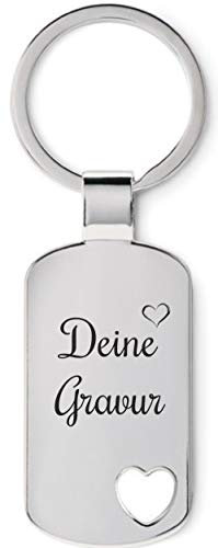 Schmalz® Schlüsselanhänger Herz Coraz mit Wunschgravur-Süßer Schlüsselanhänger-ausgestanztes Herz-Personalisierbar-selbst individuell personalisiert anpassen