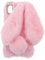 Fluffy Bunny Ear Phone Case for XR, Warm Smooth Cover with Sparkly Diamond, TPU Soft Phone Shell Protective Case, Anti-Shock Protective Case for Winter (XR Pink)