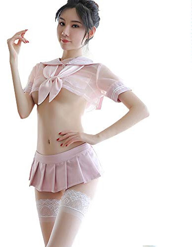 Kadila Giapponese Studentessa Lingerie Set Uniforme Costumi Cosplay Lolita Anime Marinaio Abiti Camicia con Gonna A Pieghe, rosa, M