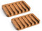 SUBEKYU Portasapone in legno per bagno/doccia, portasapone da bar con vassoio autodrenante, salvasapone a cascata naturale, teak (2P)