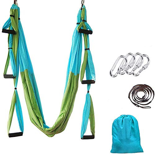 Ovyuzhen Aerial Yoga Hammock,Ultra Strong Yoga Swings Set Trapeze Extension,Antigravity Ceiling Hanging Sling Inversion Exercises