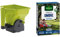VILMORIN - Semoir à gazon/Engrais à manivelle - Dosage précis et pratique des produits à répandre - 21 cm x 24 cm x 22,5 cm - Contenance : 3 litres - Vert et noir & 4466514 Gazon Ombre, Vert, 1 kg