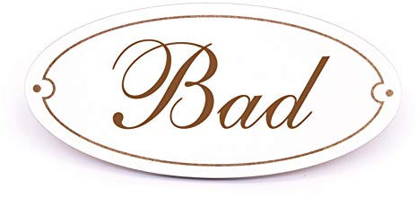 Schild Türschild Oval - Bad - selbstklebend Hinweisschild Dekoschild 15x7cm