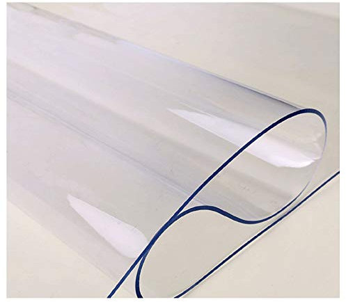 ZHANGQINGXIU Mantel Transparente De Plástico Suave Vidrio Impermeable Antigrasa Sin Lavado Transparente Mesa De Centro Estera De Cristal (Color : Clear, Size : 90x140cm)