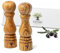 SOLTAKO Olivenholz Salz- und Pfeffermühlen 2er Set Fleur De Sel, Pfeffer und Salzmühle aus Oliven Holz