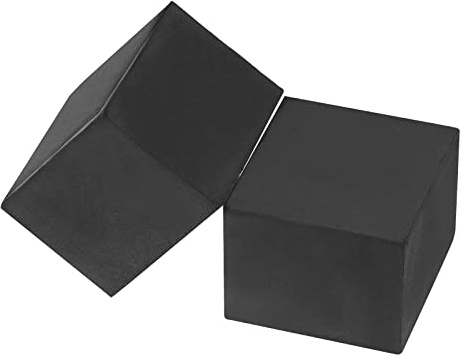 PATIKIL Plant Pot Feet 2x2x1.6 Inch, 4 Pack Invisible Riser Rubber Square for Outdoor Garden Patio Deck Flower Planters, Black