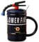 ZONSUSE Taza Extintor Cerámica,Tazas de Cafe Personalizada,Tazas Desayuno con Tapa Cuchara,Taza de Té Creativa,Regalo Original para Hombres Mujeres Padre Marido Esposa Amigos Niños Bomberos (Azul)