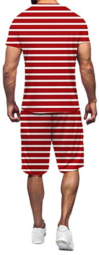 2-teiliges Sport-Set für Herren, T-Shirt und Shorts, Mesh-Trainingsanzug-Outfits Herren